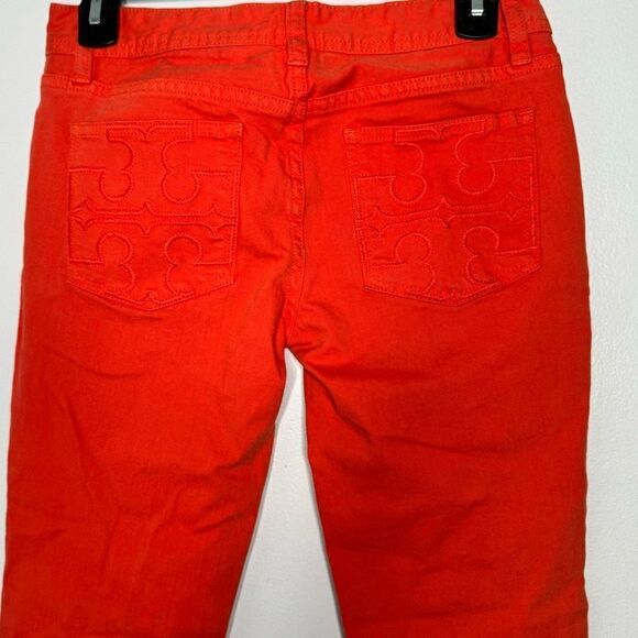 Tory Burch coral cropped jeans size 26 - Picture 1 of 8